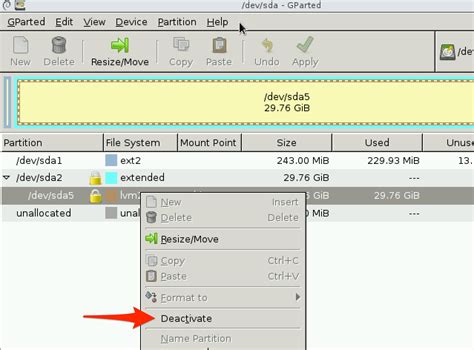 remove a disk from lvm